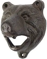 Bear Bottle Opener – Cast Iron Animal Design Bar Tool by A.B. Enterprises