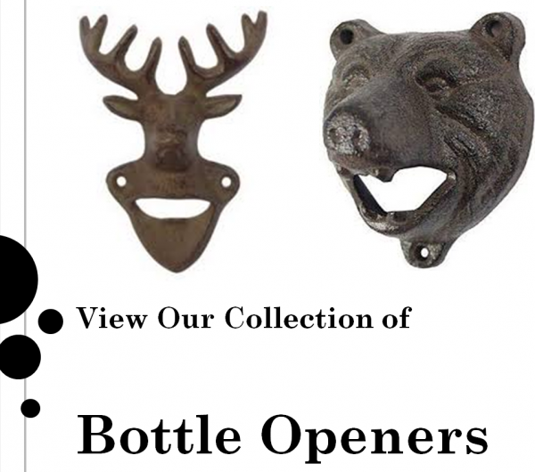 Cast iron wall-mounted bottle opener