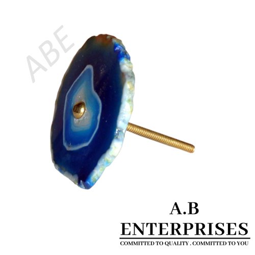 Agate Cabinet Knob in Evil eye natural stone by A.B. Enterprises India