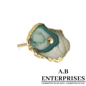 Agate Cabinet Knob in dual natural stone by A.B. Enterprises India