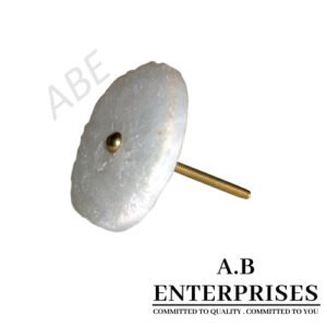 Agate Cabinet Knob in round white natural stone by A.B. Enterprises India
