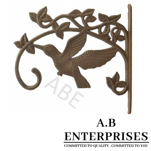 Handcrafted decorative plant hanger AB-PH-01 – Cast Iron with Black P.C. finish by A.B. Enterprises