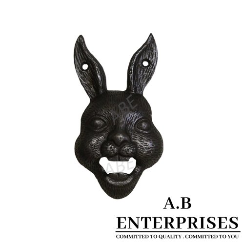 Bunny Bottle Opener – Cast Iron Animal Design Bar Tool by A.B. Enterprises