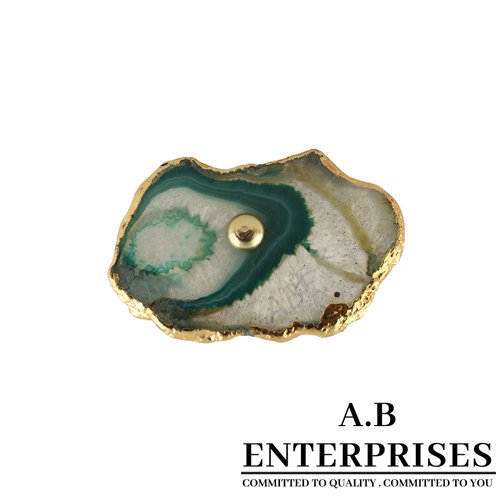 Agate Cabinet Knob in dual natural stone by A.B. Enterprises India