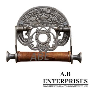Handcrafted decorative toilet paper holder AB-TPH-7 – Cast Iron with Copper Antique finish by A.B. Enterprises