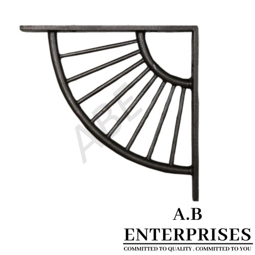Handcrafted cast iron shelf bracket by A.B. Enterprises – strong and decorative wall support for homes, offices, and interiors.