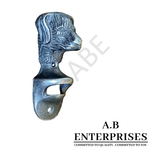 Dog Bottle Opener – Cast Iron Animal Design Bar Tool by A.B. Enterprises