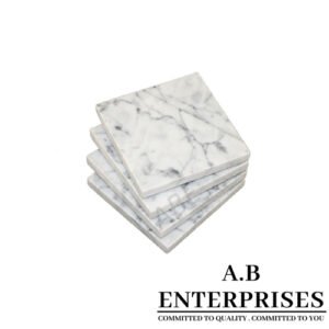 Handcrafted marble coaster AB-C-02– premium drink coaster by A.B. Enterprises India