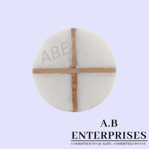 Marble Stone Cabinet Knob in white pattern by A.B. Enterprises India