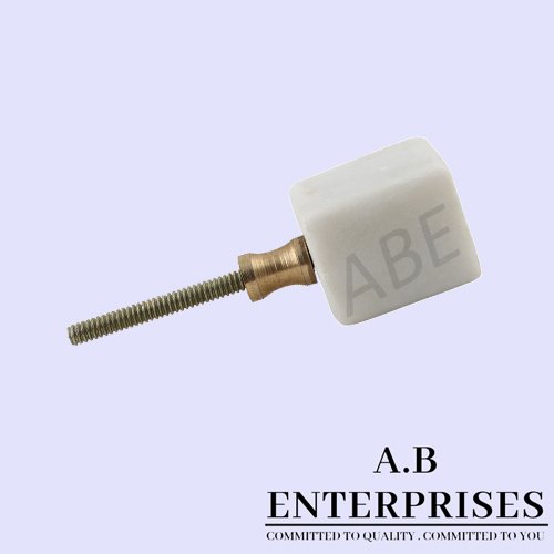 Marble Stone Cabinet Knob in white pattern by A.B. Enterprises India
