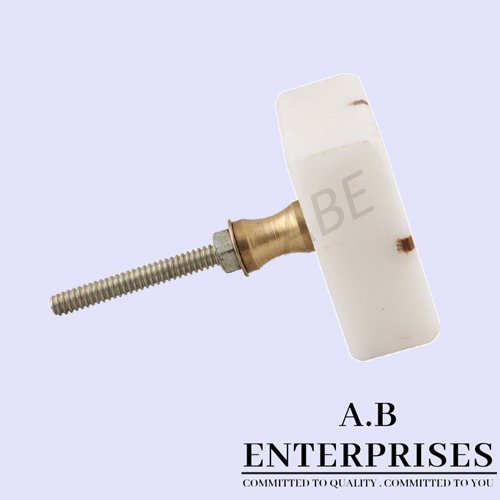 Marble Stone Cabinet Knob in white and golden pattern by A.B. Enterprises India
