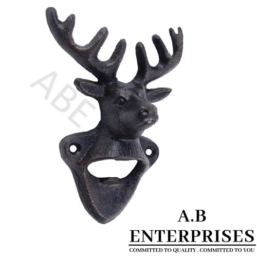 Moose Bottle Opener – Cast Iron Animal Design Bar Tool by A.B. Enterprises