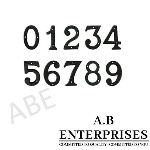Handcrafted numeral in handforged iron with natural patina finish by A.B. Enterprises, India.