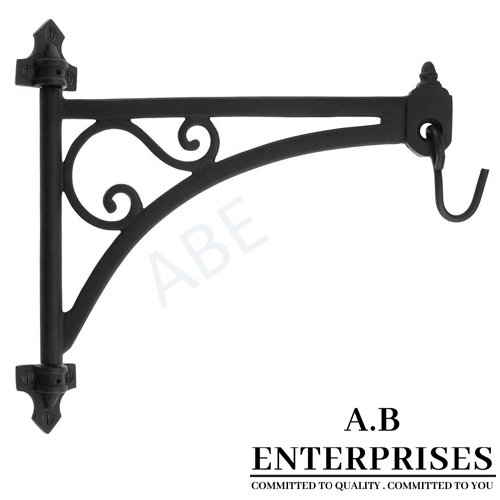 Handcrafted decorative plant hanger AB-PH-01 – Cast Iron with Black P.C. finish by A.B. Enterprises
