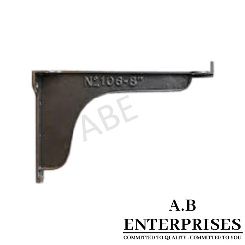Handcrafted cast iron shelf bracket by A.B. Enterprises – strong and decorative wall support for homes, offices, and interiors.