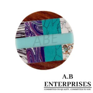 Wooden Cabinet Knob with multicolor design by A.B. Enterprises India