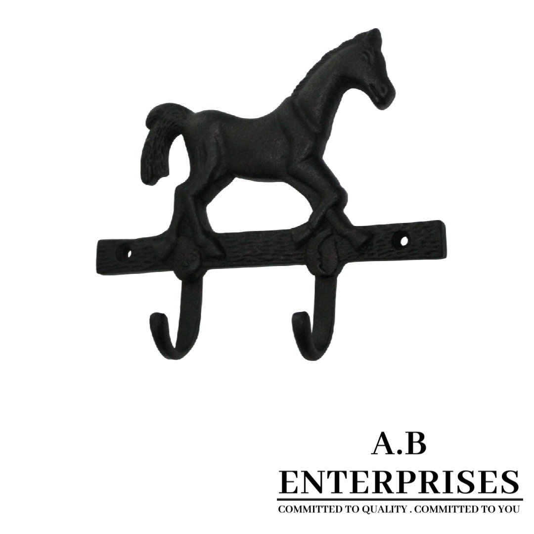 Cast Iron Horse Hook – Decorative Wall Hook by A.B. Enterprises