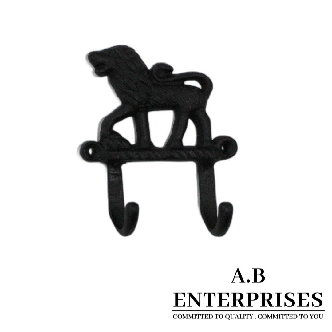 Cast Iron Lion Hook – Royal Decorative Wall Hook by A.B. Enterprises